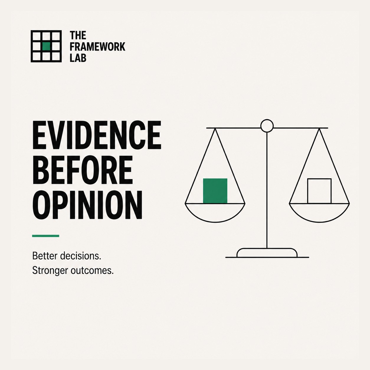 Evidence Before Opinion Framework Card